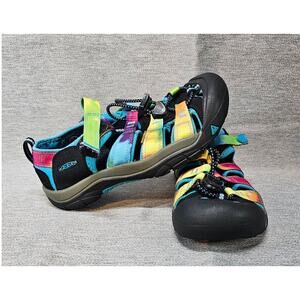 NEW KEEN Little Kids Newport H2 Rainbow Tie Dye Water Sandals Youth 3/EU 35